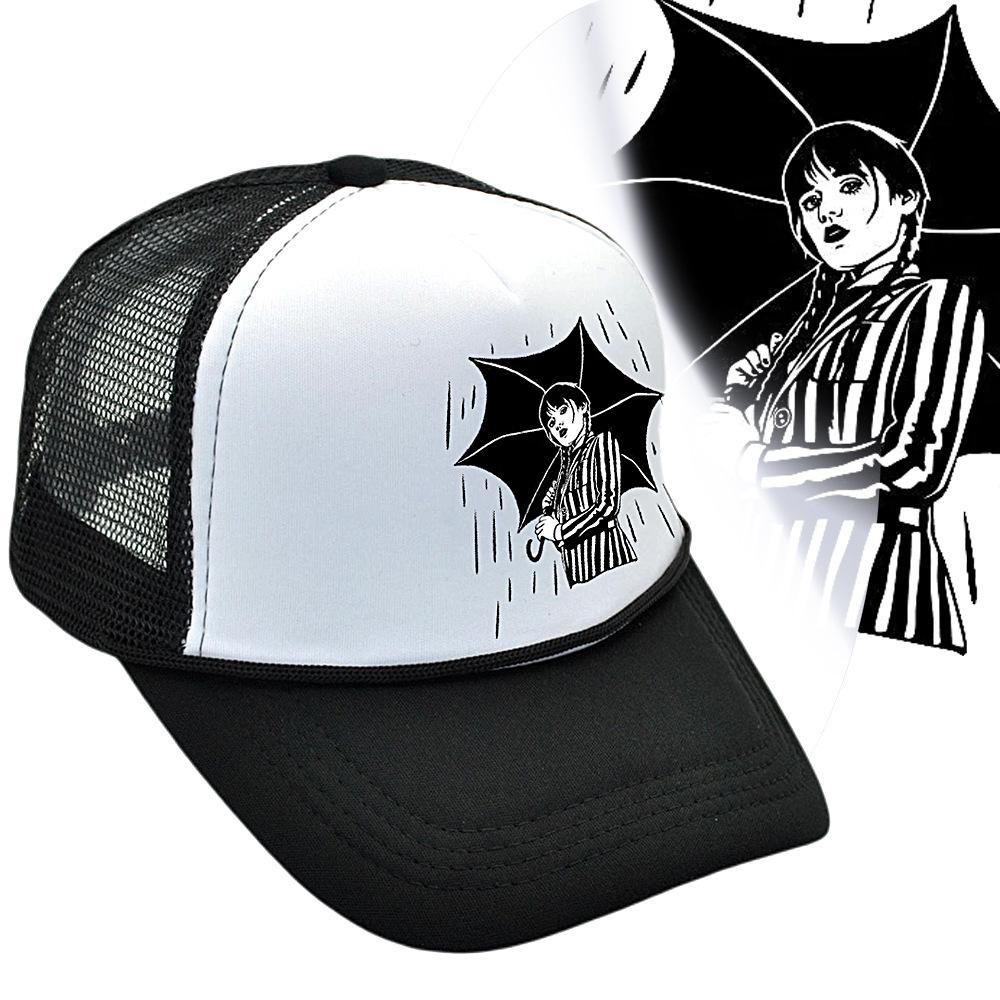 Movie Wednesday Addams Baseball Cap Printing Visors Cap Summer Breathable Mesh Caps Couple Hat Unisex Adjustable Sun Helmet
Movie Wednesday Addams Baseball Cap Printing Visors Cap Summer Breathable Mesh Caps Couple Hat Unisex Adjustable Sun Helmet