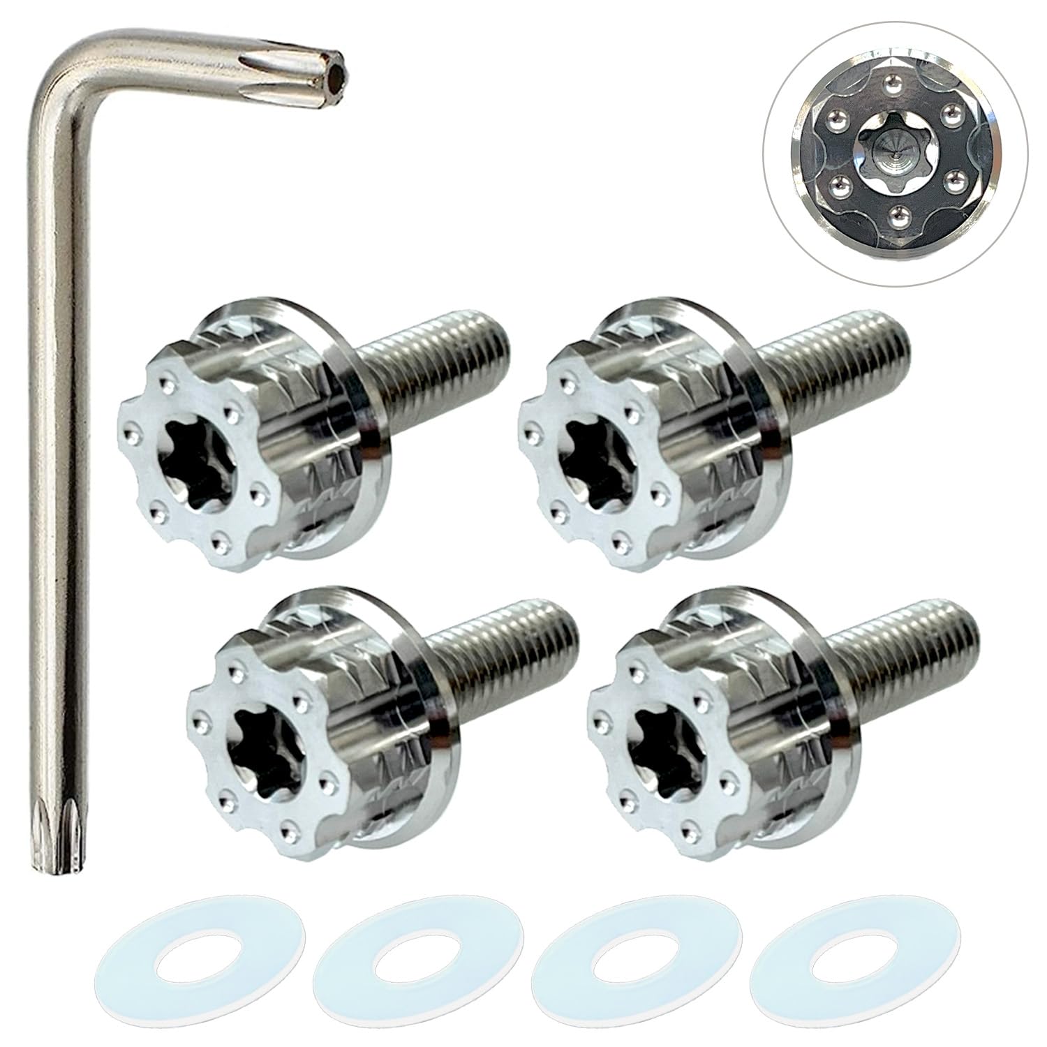RENPA Titanium Alloy License Plate Bolt Wild Design Vehicle Inspection Compatible (Silver Bolt Length 0.8 inch (20 mm) Bolt length 20mm
RENPA Titanium Alloy License Plate Bolt Wild Design Vehicle Inspection Compatible (Silver Bolt Length 0.8 inch (20 mm) Bolt length 20mm