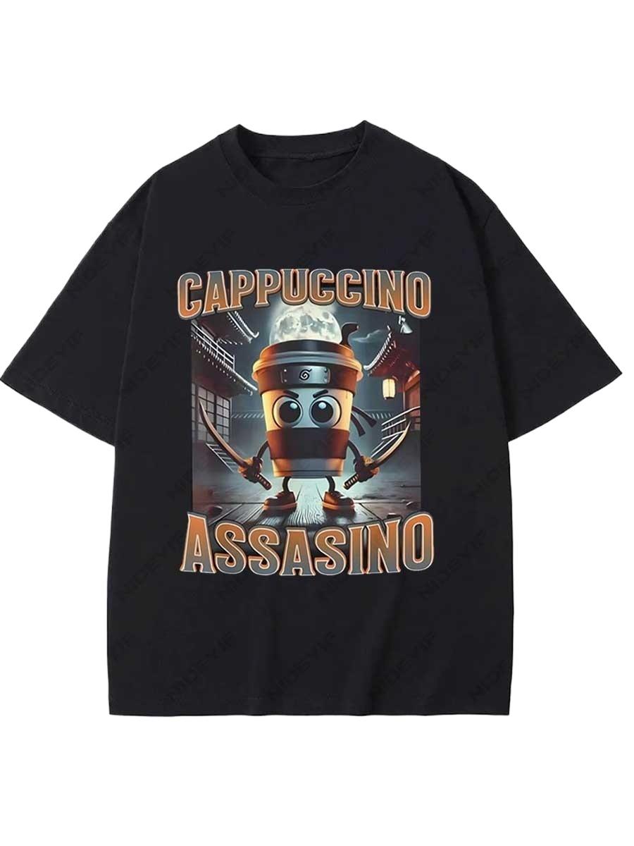 Cappuccino Assassino T Shirt Retro Italian Brainrot Meme Graphic Tshirts Summer Soft Unisex Tee Tops S
Cappuccino Assassino T Shirt Retro Italian Brainrot Meme Graphic Tshirts Summer Soft Unisex Tee Tops S