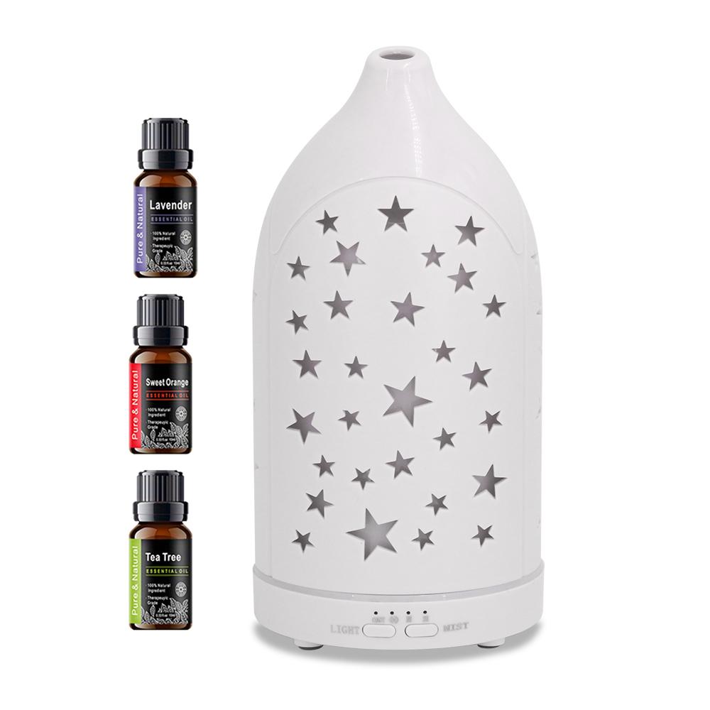Essential Oil Diffuser with 7 LED Colors Star Hollow Design, Quiet Ultrasonic, Auto Shutdown 200ml білий
Essential Oil Diffuser with 7 LED Colors Star Hollow Design, Quiet Ultrasonic, Auto Shutdown 200ml білий