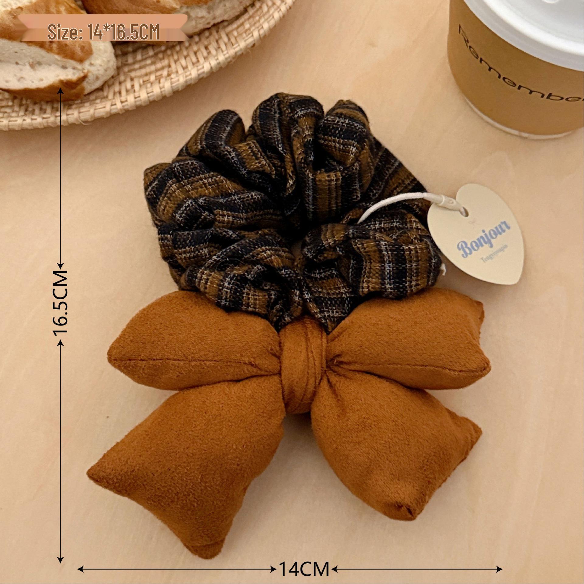 Retro Korean Blue & Brown Plaid Scrunchie, Girly Autumn/Winter Schoolgirl Bow Hair Tie
Retro Korean Blue & Brown Plaid Scrunchie, Girly Autumn/Winter Schoolgirl Bow Hair Tie