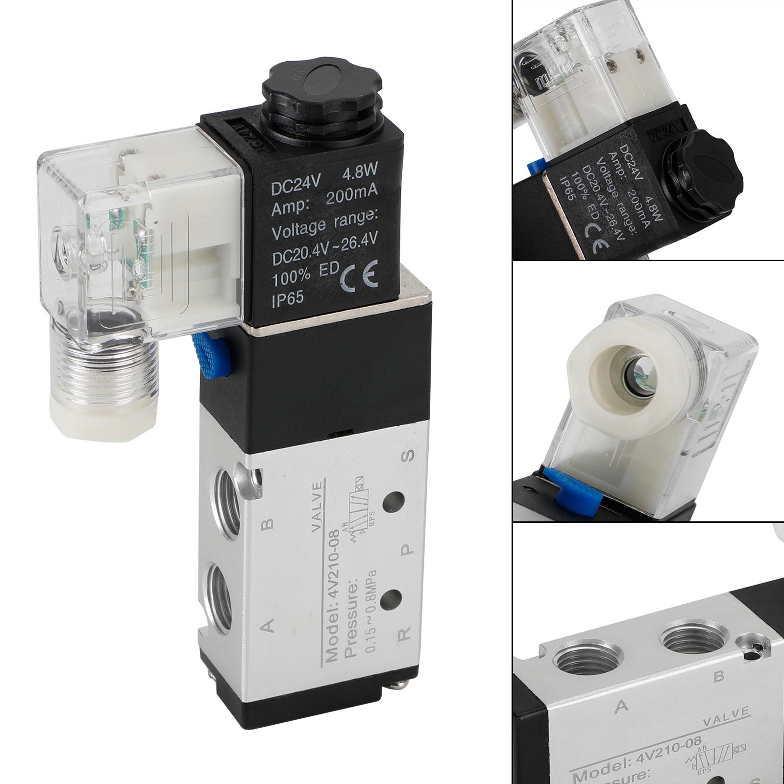 4V210-08 5 Way 2 Position Dc 24V Pneumatic Electric Solenoid Air Valve
4V210-08 5 Way 2 Position Dc 24V Pneumatic Electric Solenoid Air Valve