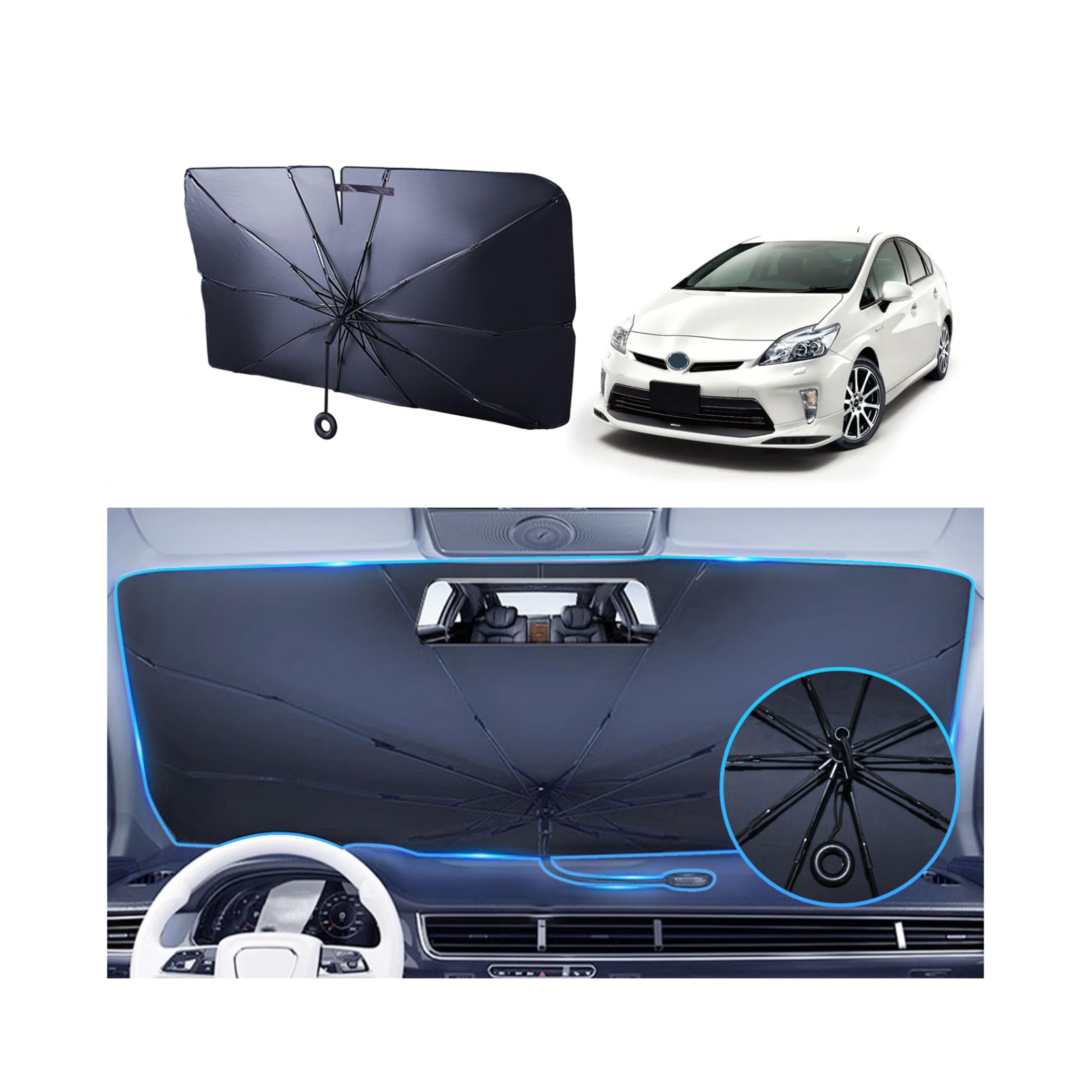 Persevere Improved Car Sunshade for Toyota Prius 30 Series Umbrella No Center Opening Design for Prevents Interior Rearview Mirror UV Sun Heat Easy чёрный
Persevere Improved Car Sunshade for Toyota Prius 30 Series Umbrella No Center Opening Design for Prevents Interior Rearview Mirror UV Sun Heat Easy чёрный