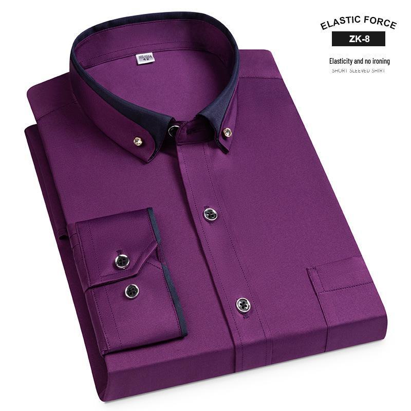 Men s Spring Non-Iron Elastic Long-Sleeve Shirt with Diamond Buttons 44
Men s Spring Non-Iron Elastic Long-Sleeve Shirt with Diamond Buttons 44