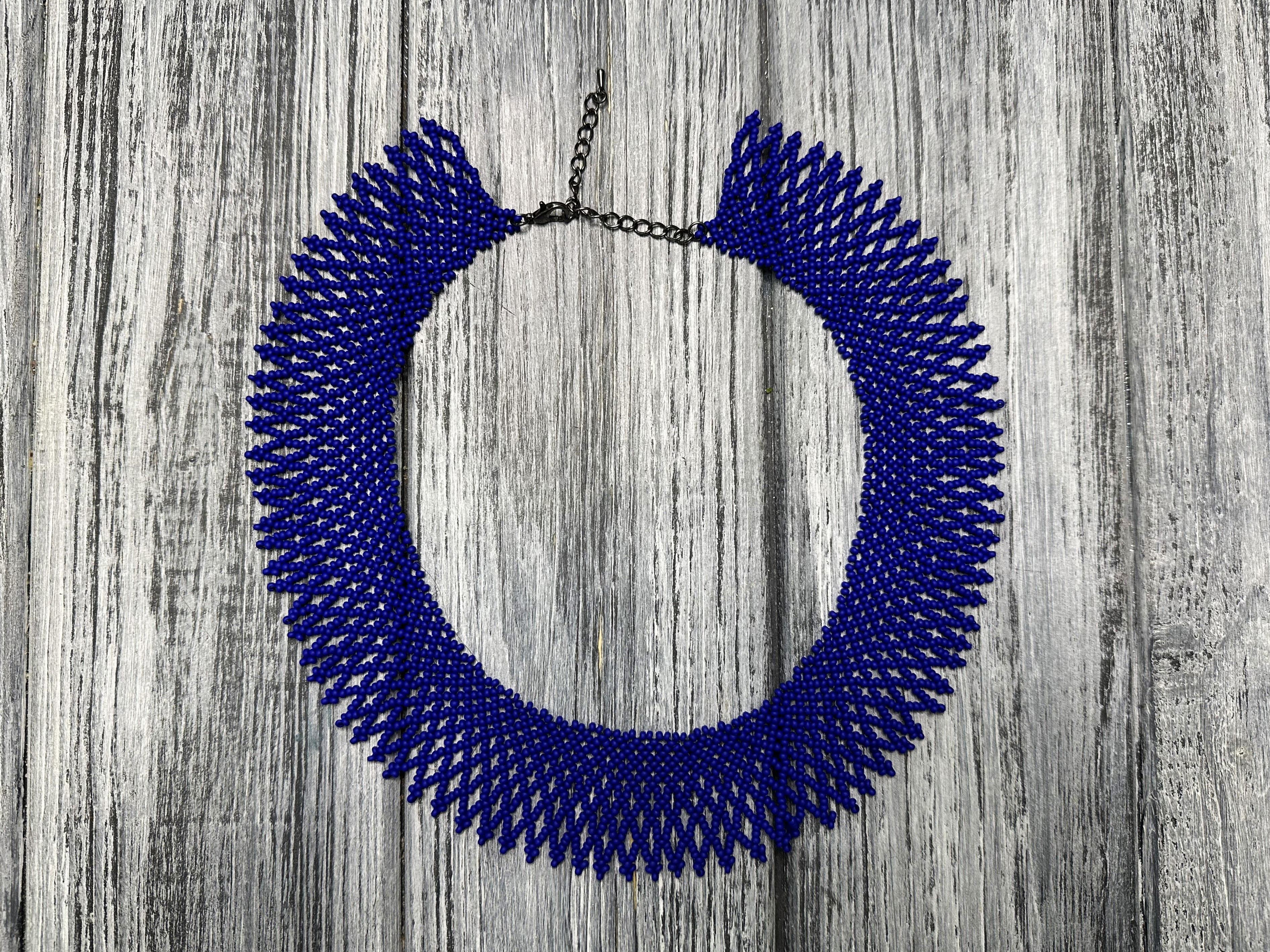 Кольє-силянка із чеського матового бісеру HatynkaUA Necklace намисто ручної роботи до вишиванки Синій (SUN999_54)
Кольє-силянка із чеського матового бісеру HatynkaUA Necklace намисто ручної роботи до вишиванки Синій (SUN999_54)