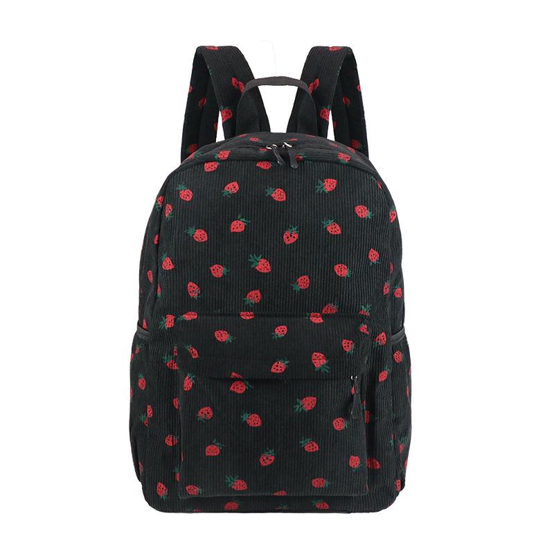 Korean Style Corduroy Strawberry Backpack for Trendy College Girls чорний
Korean Style Corduroy Strawberry Backpack for Trendy College Girls чорний