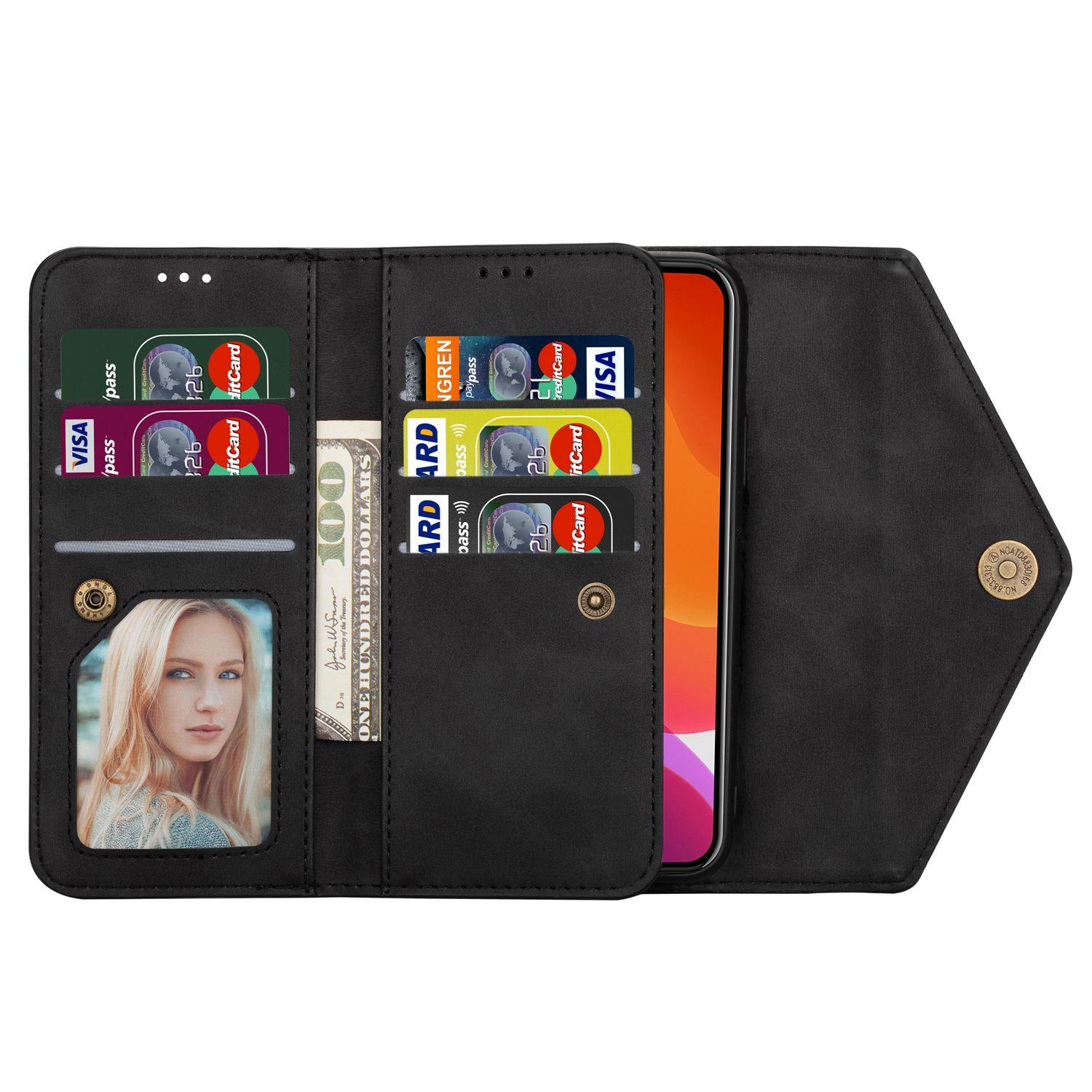 For iPhone 14 Pro Max 6.7 inch Shock Absorption Phone Case PU Leather Skin-touch Feeling Zipper Wallet Stand Cover with Short+Long Strap Black
For iPhone 14 Pro Max 6.7 inch Shock Absorption Phone Case PU Leather Skin-touch Feeling Zipper Wallet Stand Cover with Short+Long Strap Black