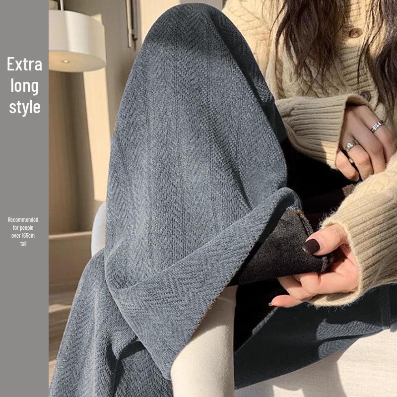 Women s Dark Grey Chenille Wide-Leg Pants, Autumn Winter 2025, Plus Velvet, Loose Herringbone Knit Straight-Leg. S
Women s Dark Grey Chenille Wide-Leg Pants, Autumn Winter 2025, Plus Velvet, Loose Herringbone Knit Straight-Leg. S
