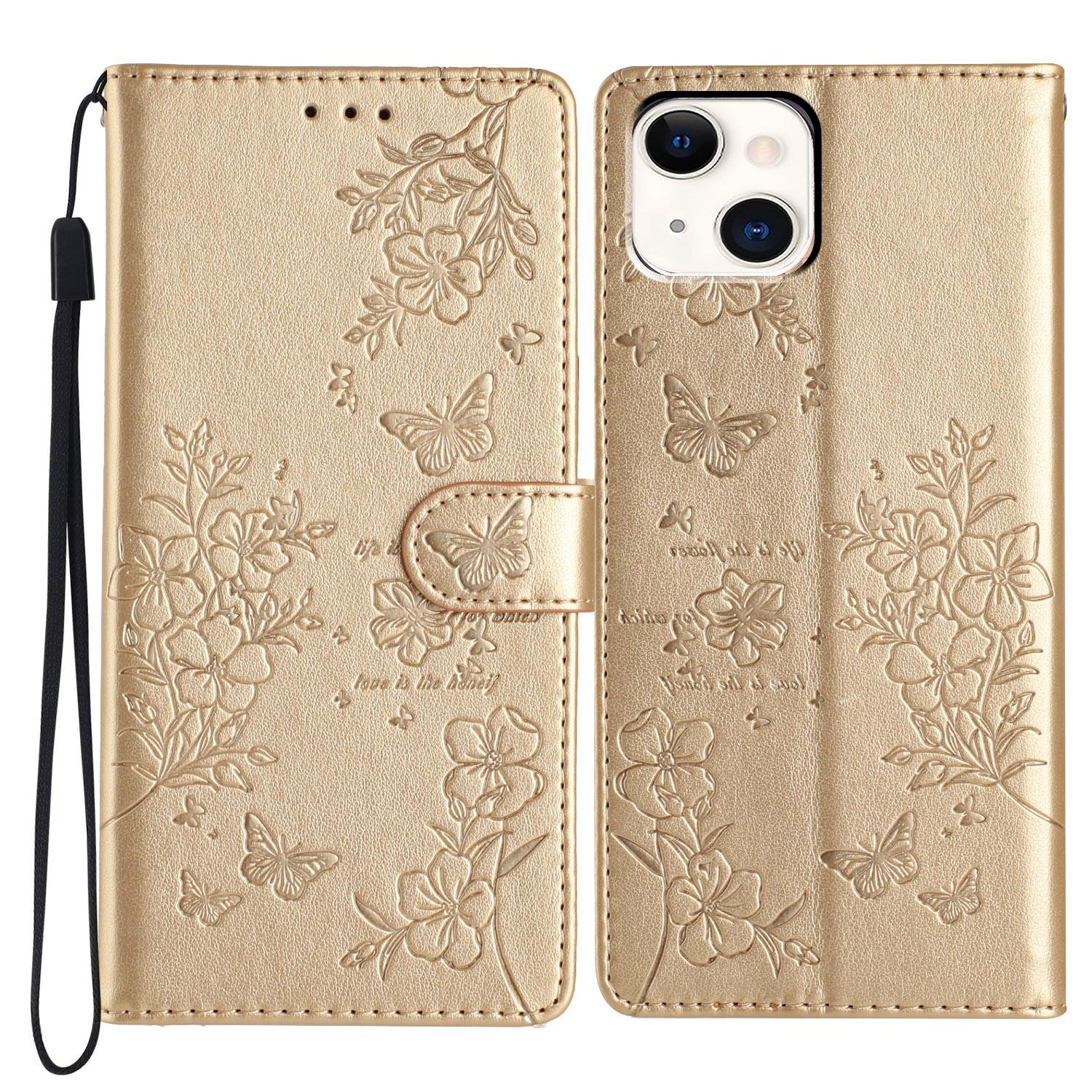 For iPhone 15 Wallet Case Butterfly Floral Imprint Leather Phone Cover with Strap A
For iPhone 15 Wallet Case Butterfly Floral Imprint Leather Phone Cover with Strap A