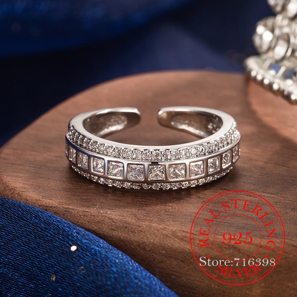925 Sterling Silver Jewelry AAA+ Crystal Line Drill Finger Rings for Women Wedding Party Jewelry for Girls Friend Gift One Size
925 Sterling Silver Jewelry AAA+ Crystal Line Drill Finger Rings for Women Wedding Party Jewelry for Girls Friend Gift One Size