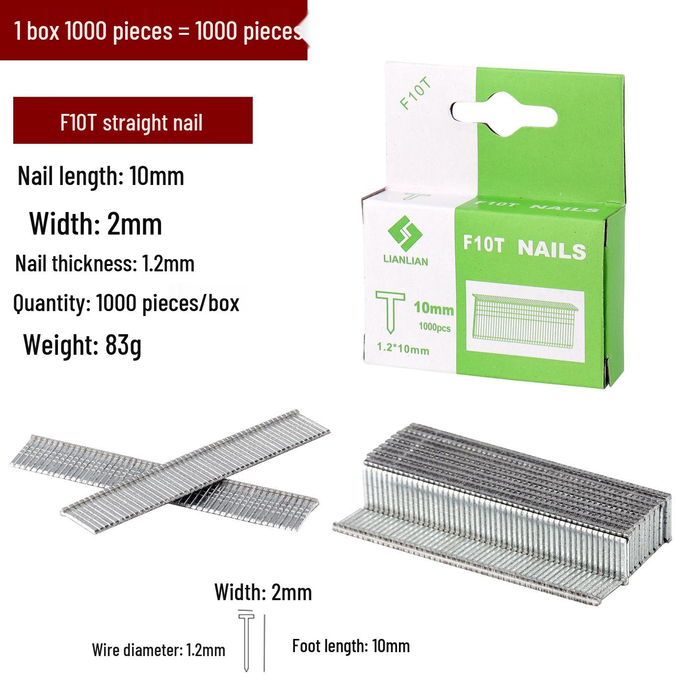 Сверхпрочный многофункциональный степлер: Совместим с гвоздями для дверей, гвоздями Брэда, U-образными гвоздями и Т-образными гвоздями для деревообработки и рекламы.
Сверхпрочный многофункциональный степлер: Совместим с гвоздями для дверей, гвоздями Брэда, U-образными гвоздями и Т-образными гвоздями для деревообработки и рекламы.