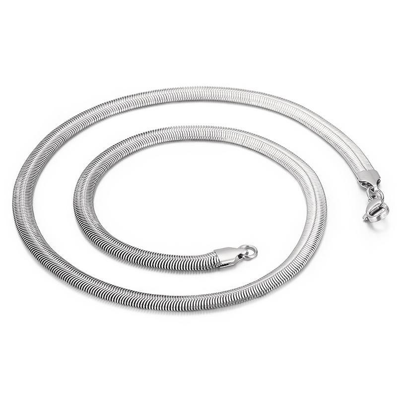 Four-color 6mm Chunky Braided Snake Chain Trend Stainless Steel Men Ladies Choker Flat Link Fashion Accessories 6mm width&50cm
Four-color 6mm Chunky Braided Snake Chain Trend Stainless Steel Men Ladies Choker Flat Link Fashion Accessories 6mm width&50cm