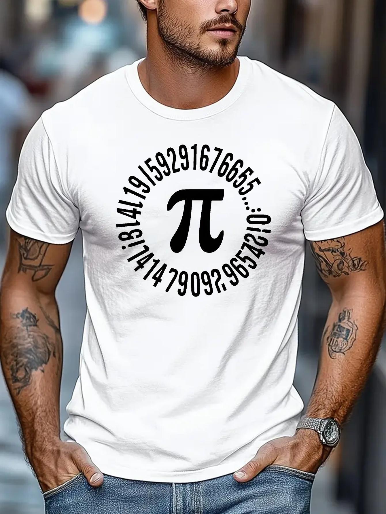 Cotton Blend Summer T-shirt with Pi Symbol & Math Print - Micro-Stretch Knit XXL
Cotton Blend Summer T-shirt with Pi Symbol & Math Print - Micro-Stretch Knit XXL