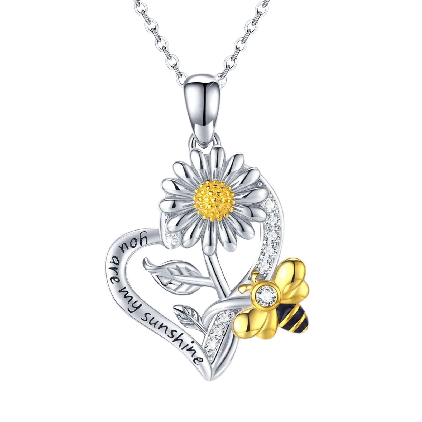 Женское ожерелье с пчелиным сердцем, элегантная нежная подвеска, цепочка на ключицу жёлтый