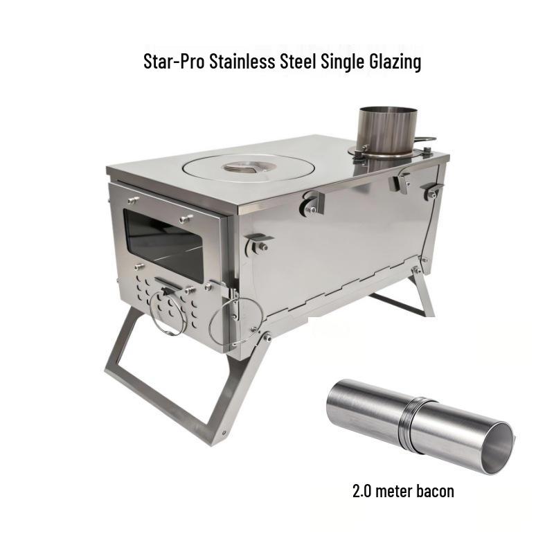 Star-Pro Portable Stainless Steel Wood Stove for Camping and Hiking
Star-Pro Portable Stainless Steel Wood Stove for Camping and Hiking