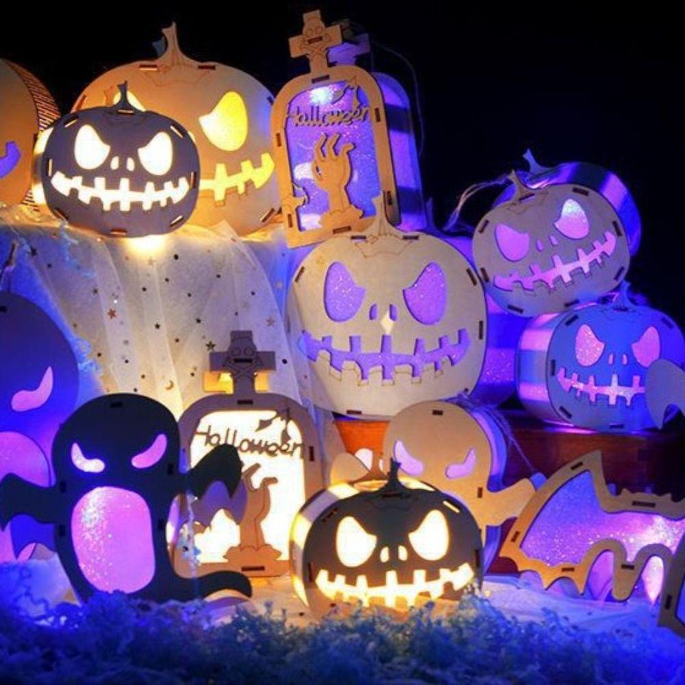 Bat DIY Halloween Lantern LED Light Tombstone Glow Lantern Portable Ghost Festive Lantern Party
Bat DIY Halloween Lantern LED Light Tombstone Glow Lantern Portable Ghost Festive Lantern Party