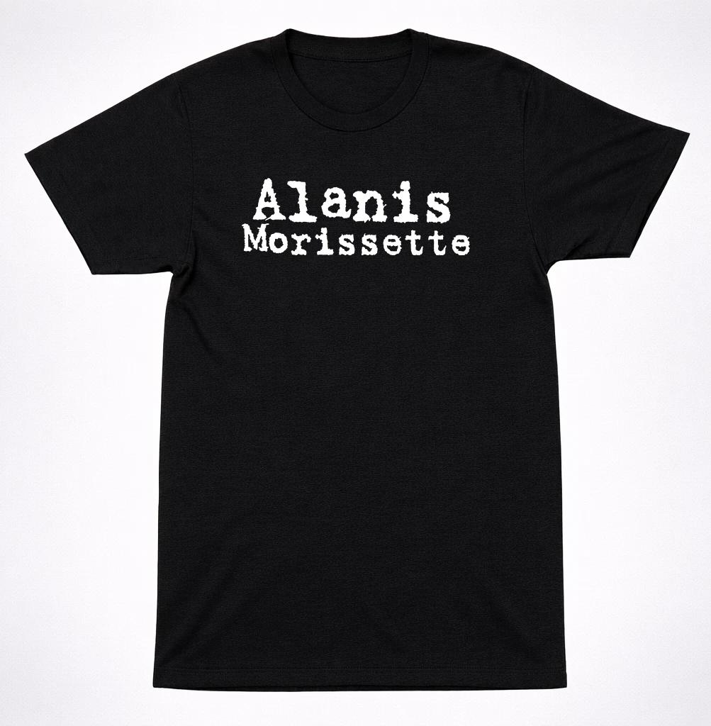 Alanis Morissette Text Shirt Alternative Rock 90s Icon Black Shirt 1990 s 4XL
Alanis Morissette Text Shirt Alternative Rock 90s Icon Black Shirt 1990 s 4XL