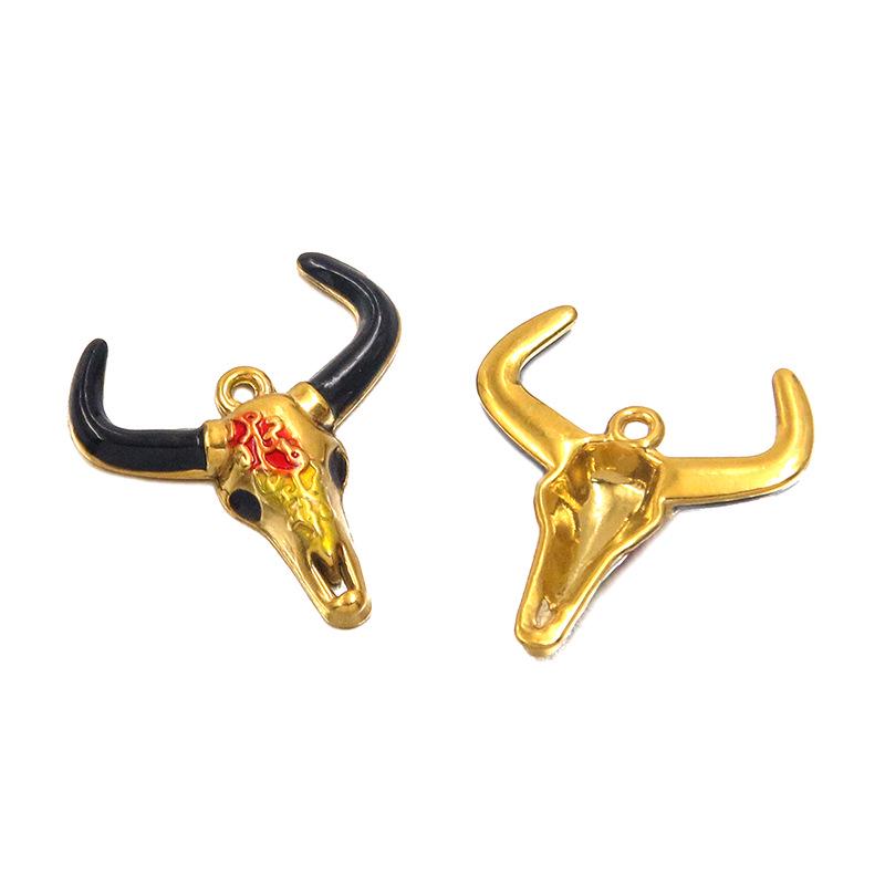 Bull Head Animal Pendants: Gold-Plated Stainless Steel for DIY Jewelry Accessories 1 piece
Bull Head Animal Pendants: Gold-Plated Stainless Steel for DIY Jewelry Accessories 1 piece