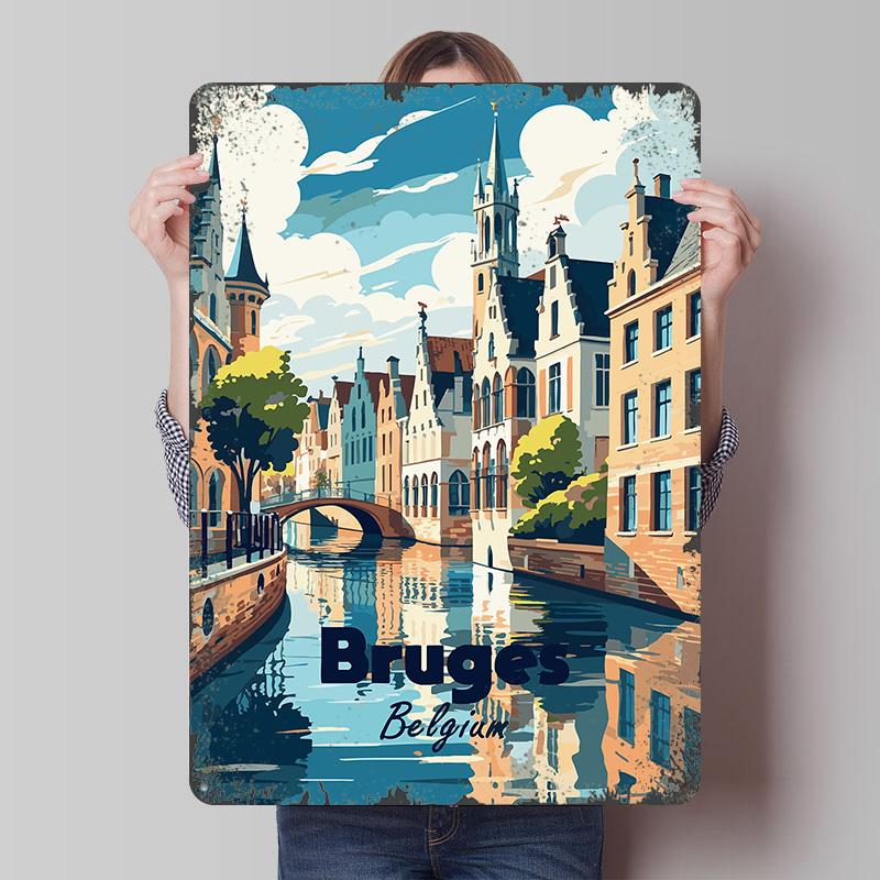 Bruges Belgium Travel Printed Poster Customized Wall Art Retro Vintage Metal Tin Signs for Decoration Bedroom Decorations Decor 7.9x11.8In(20x30cm)
Bruges Belgium Travel Printed Poster Customized Wall Art Retro Vintage Metal Tin Signs for Decoration Bedroom Decorations Decor 7.9x11.8In(20x30cm)