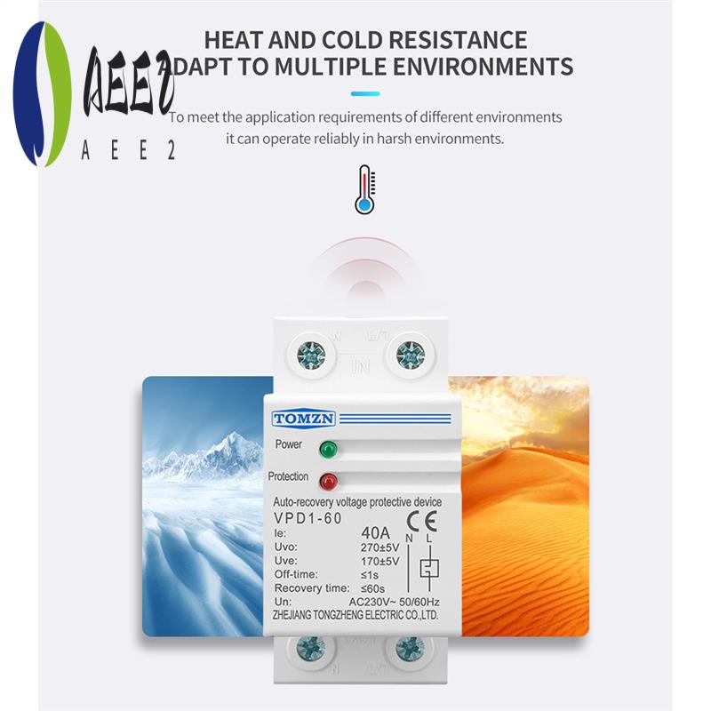 AEE2-TOMZN 230V Din Rail Automatic Recovery Reconnect Over Voltage And Under Voltage Protective Device Protection Relay White 40A
AEE2-TOMZN 230V Din Rail Automatic Recovery Reconnect Over Voltage And Under Voltage Protective Device Protection Relay White 40A