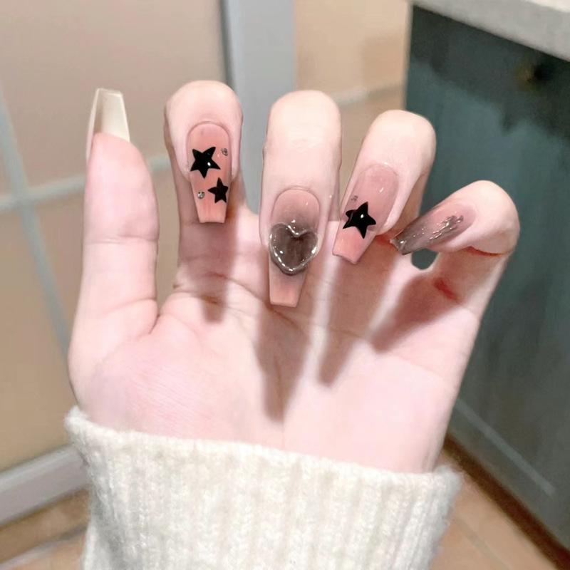 Handmade Star & Blush Heart Nail Tips for Autumn/Winter - Finished False Nail Art Stickers
Handmade Star & Blush Heart Nail Tips for Autumn/Winter - Finished False Nail Art Stickers