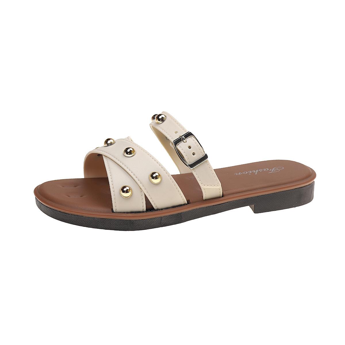 Large size 22 summer rivets thick bottom belt buckle casual wear word beach cool slippers 36
Large size 22 summer rivets thick bottom belt buckle casual wear word beach cool slippers 36