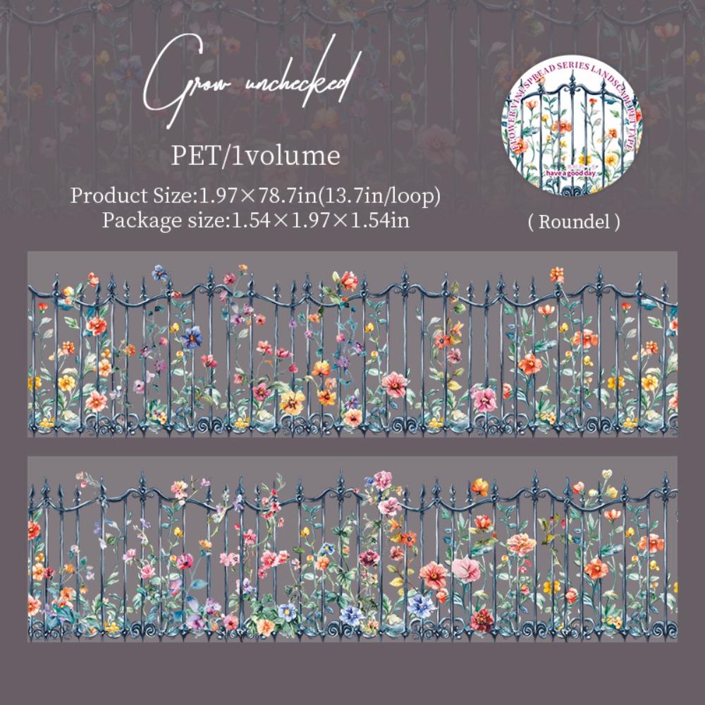 New PET Landscape Tapes Flower Vine Design Journaling Scrapbook Supplies 50mm*2m Adhesive Stickers
New PET Landscape Tapes Flower Vine Design Journaling Scrapbook Supplies 50mm*2m Adhesive Stickers