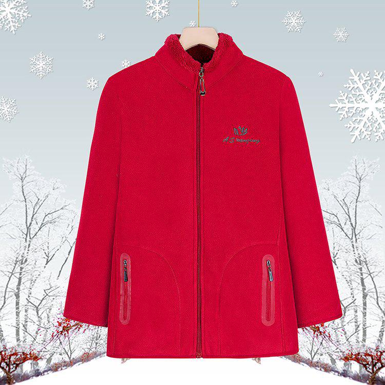Grandma Plus Velvet Winter Long-Sleeved Fleece Jacket for Middle-Aged and Elderly Women 2XL 115-130 lbs
Grandma Plus Velvet Winter Long-Sleeved Fleece Jacket for Middle-Aged and Elderly Women 2XL 115-130 lbs