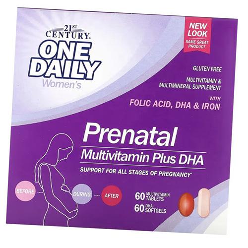 Вітаміни для вагітних, Prenatal Multivitamin Plus DHA, 21st Century Набір (36440103) Box
Вітаміни для вагітних, Prenatal Multivitamin Plus DHA, 21st Century Набір (36440103) Box