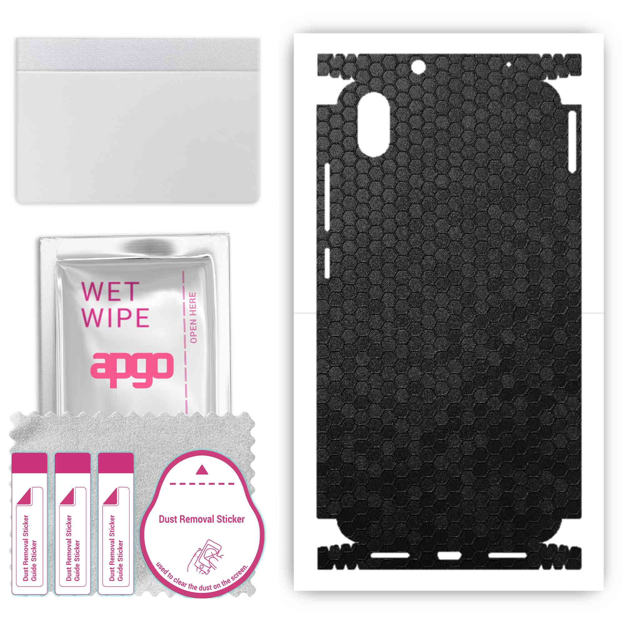 Apgo Protective Skin Sticker for the back+sides compatible with Xiaomi Redmi 7A, Full Wrap Film, Foil, Vinyl - Pattern Black Honeycomb
Apgo Protective Skin Sticker for the back+sides compatible with Xiaomi Redmi 7A, Full Wrap Film, Foil, Vinyl - Pattern Black Honeycomb