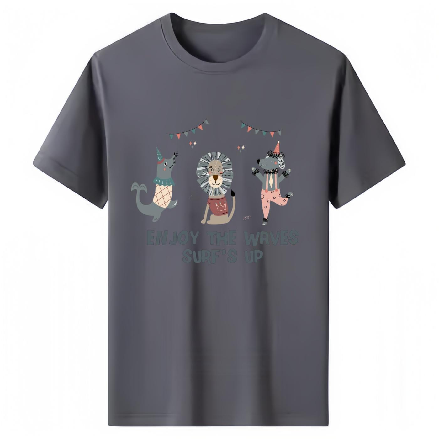 Adult and Childrens Animal Party Seal Lion Poodle Healing Cute Style Pure Cotton Tshirt Versatile Couple Top 4XL
Adult and Childrens Animal Party Seal Lion Poodle Healing Cute Style Pure Cotton Tshirt Versatile Couple Top 4XL