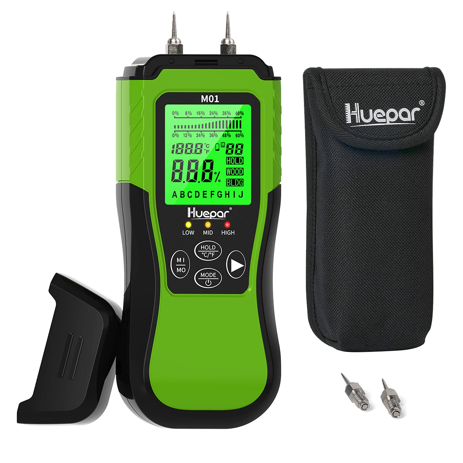 Huepar Digital Wood Moisture Meter, Compact, High-Precision, Moisture Content Meter, Wood Moisture Tester, LCD Moisture Tester with Hold Function, for
Huepar Digital Wood Moisture Meter, Compact, High-Precision, Moisture Content Meter, Wood Moisture Tester, LCD Moisture Tester with Hold Function, for