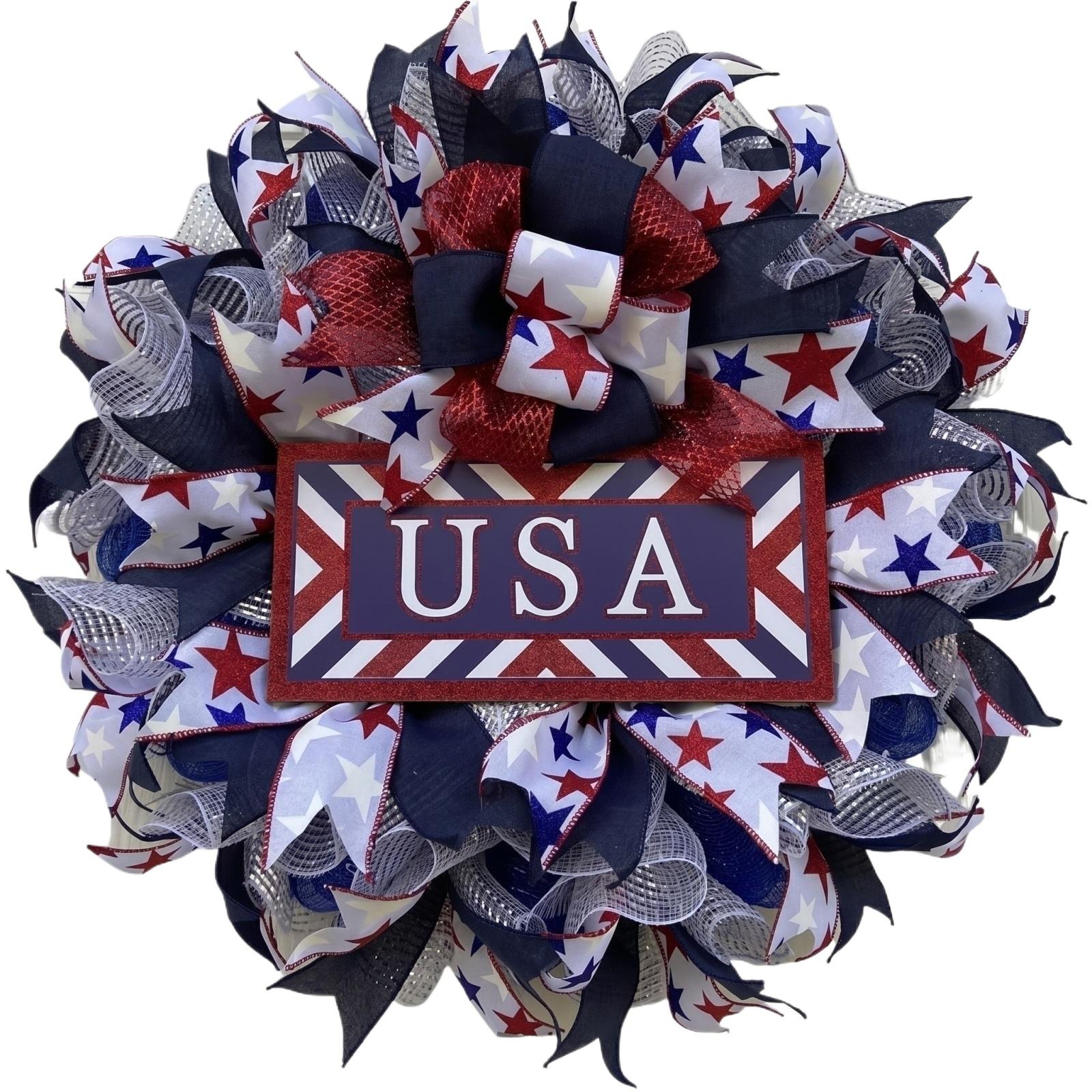 American Independence Day Flag Wreath, Front Door Decoration, Holiday Scene Decoration One Size
American Independence Day Flag Wreath, Front Door Decoration, Holiday Scene Decoration One Size