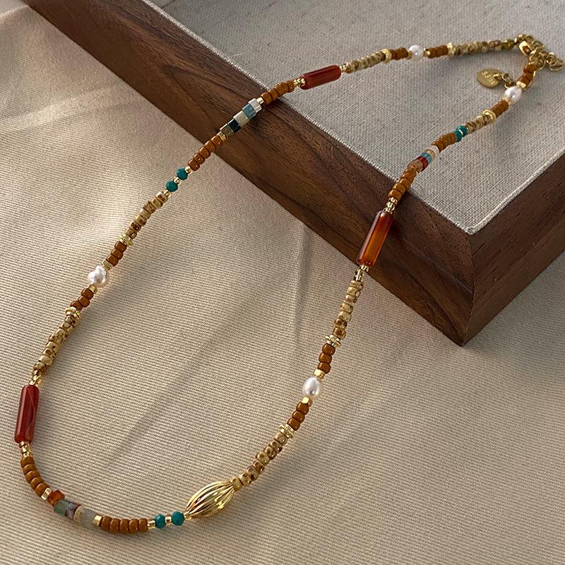 Ожерелье из красного родонита Гуо Хуан - Ожерелье-цепочка для свитера из натурального камня, аксессуары для ключицы для новогодних торжеств.
Ожерелье из красного родонита Гуо Хуан - Ожерелье-цепочка для свитера из натурального камня, аксессуары для ключицы для новогодних торжеств.