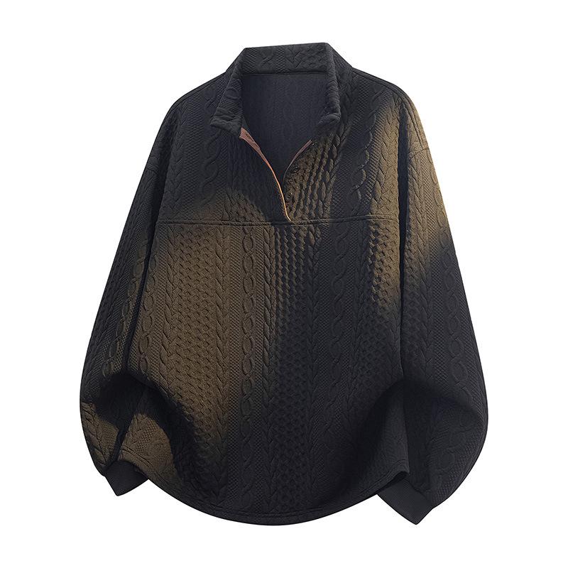 Lapel Casual Knit Hoodie with Textured Jacquard Design - Loose Fit, Lazy Style for Autumn and Winter 3XL (recommended for 165-180 jin) чорний
Lapel Casual Knit Hoodie with Textured Jacquard Design - Loose Fit, Lazy Style for Autumn and Winter 3XL (recommended for 165-180 jin) чорний
