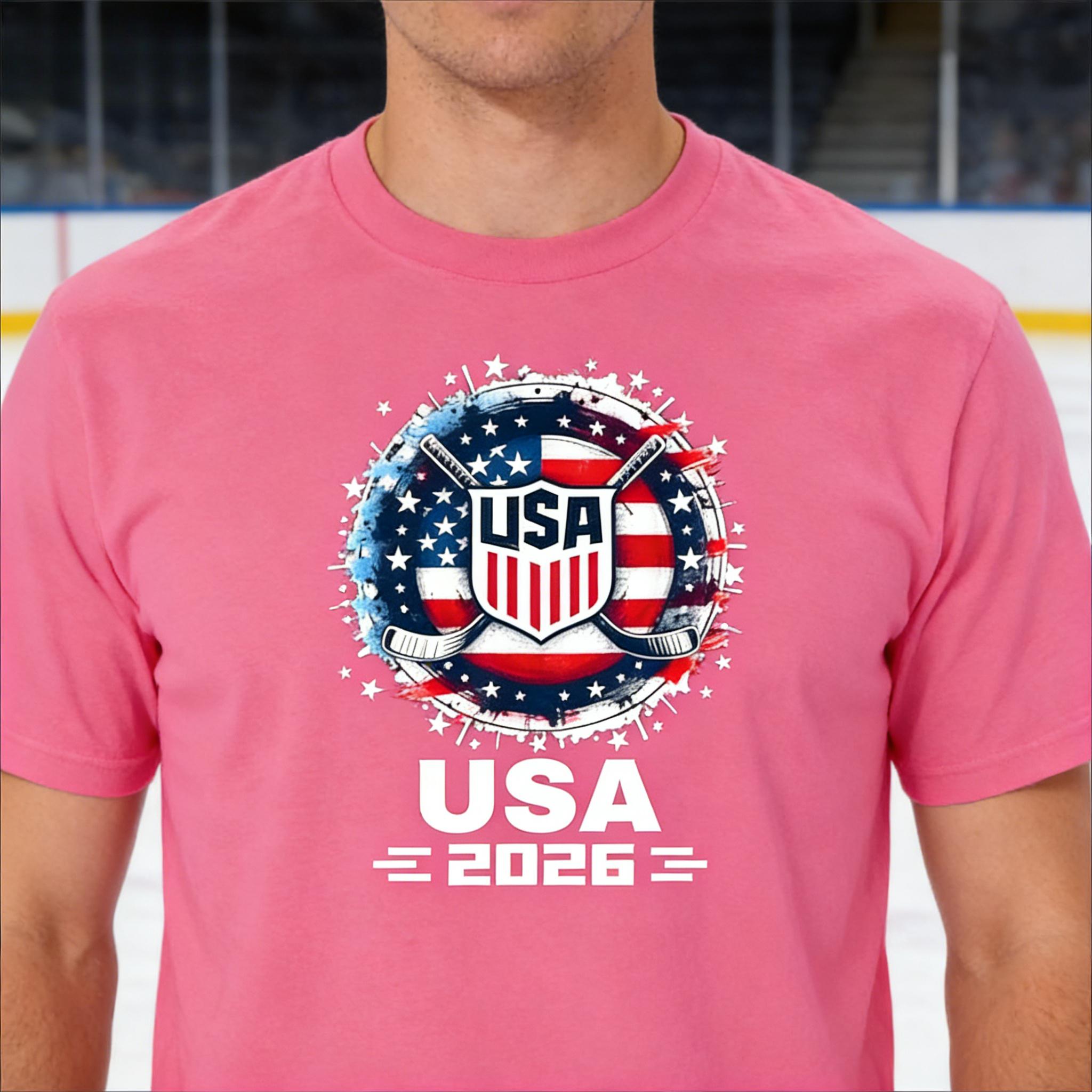 USA Ice Hockey Team 2026 Hockey 2026 USA Team 2026 TShirt Men and women Fashion Casual pure cotton Shortsleeved top Y2K ins 4XL
USA Ice Hockey Team 2026 Hockey 2026 USA Team 2026 TShirt Men and women Fashion Casual pure cotton Shortsleeved top Y2K ins 4XL