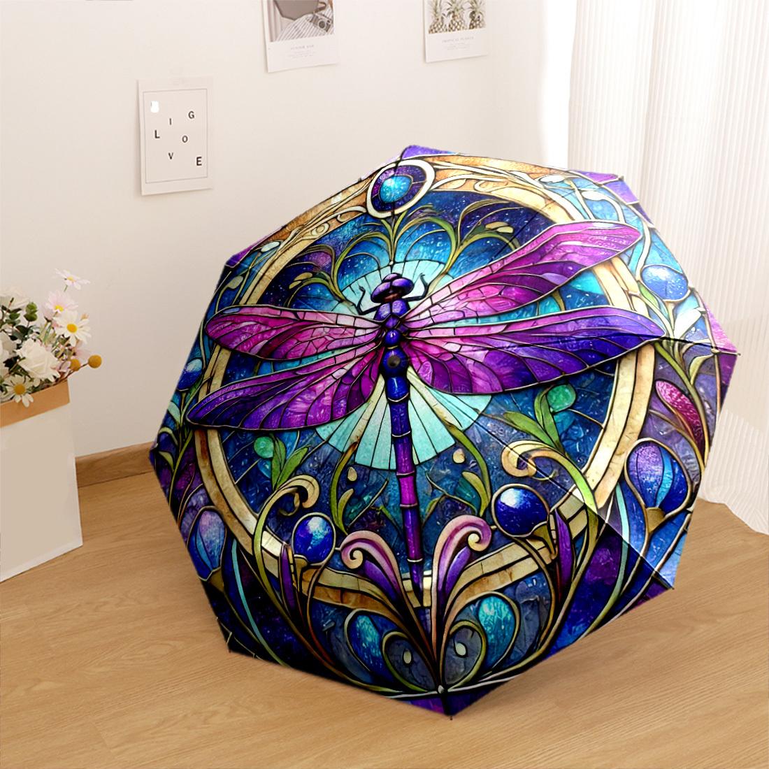 1pc Automatic Open/Close Umbrella with Stained Glass Dragonfly Design - Purple, Blue, Golden, Black, Teal, - Compact Folding U (as the picture,Iron&8K)
1pc Automatic Open/Close Umbrella with Stained Glass Dragonfly Design - Purple, Blue, Golden, Black, Teal, - Compact Folding U (as the picture,Iron&8K)
