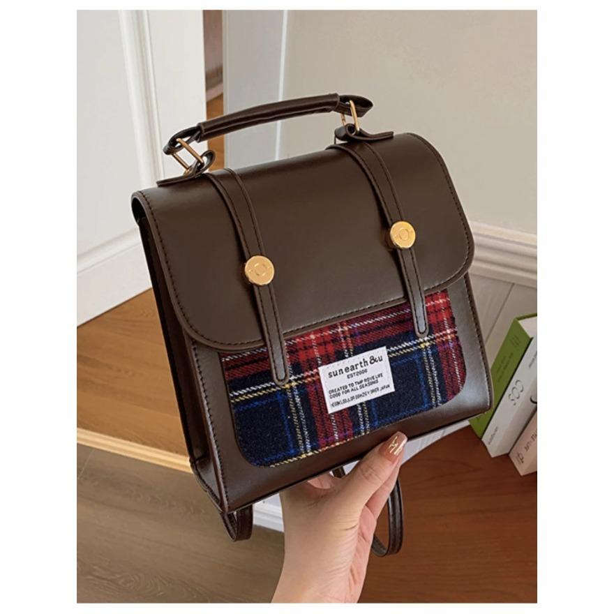 Simple Fashion Tweed Small Square Bag Checkered Magnetic Buckle Versatile Handbag Daily Commuter Shoulder Bag PU
Simple Fashion Tweed Small Square Bag Checkered Magnetic Buckle Versatile Handbag Daily Commuter Shoulder Bag PU