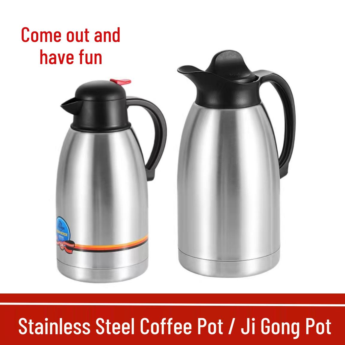 German Penguin Stainless Steel Vacuum Insulated Coffee & Hot Water Pot - Large Capacity Thermos Flask 2L/Standard Insulation 1-3h
German Penguin Stainless Steel Vacuum Insulated Coffee & Hot Water Pot - Large Capacity Thermos Flask 2L/Standard Insulation 1-3h