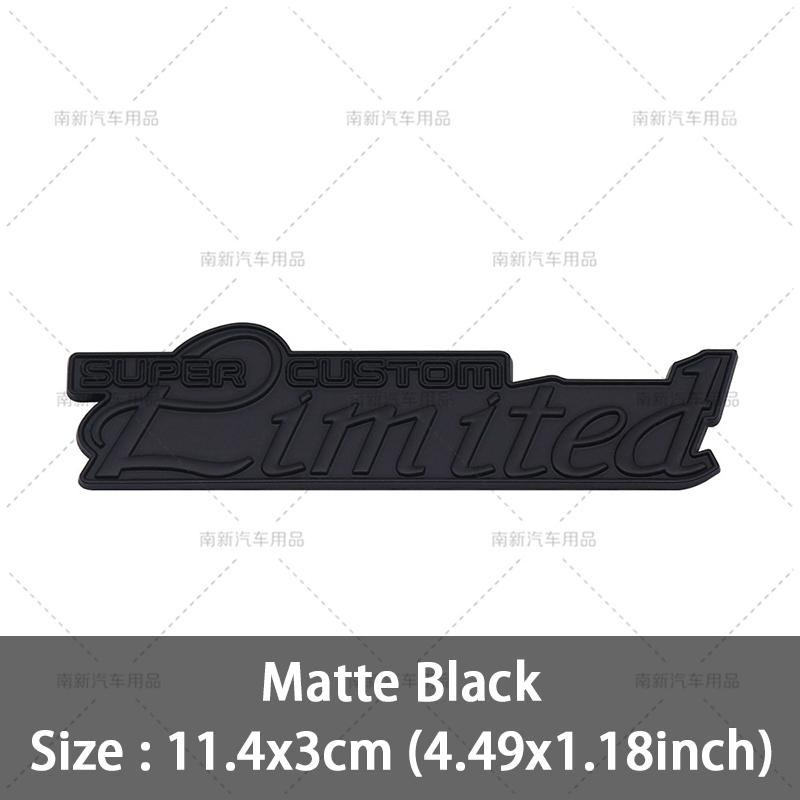 3D Metal Car Logo SUPER CUSTOM Limited Badge Stickers Rear Trunk Emblem Side Door Fender Decal Stickers Car Styling Accessories матовий чорний колір
3D Metal Car Logo SUPER CUSTOM Limited Badge Stickers Rear Trunk Emblem Side Door Fender Decal Stickers Car Styling Accessories матовий чорний колір