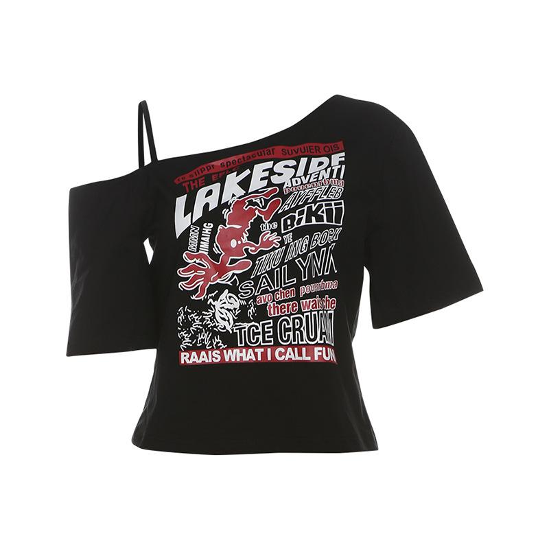 European and American spring women s clothing new street fashion Spice Girl off-the-shoulder hollow-print versatile navel top women XXL чорний
European and American spring women s clothing new street fashion Spice Girl off-the-shoulder hollow-print versatile navel top women XXL чорний