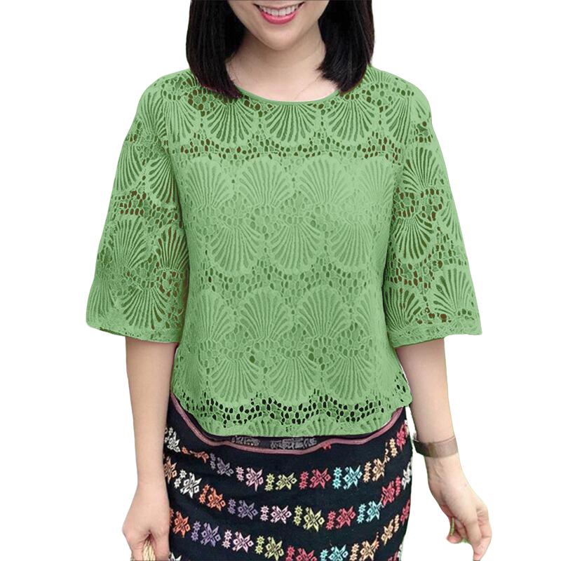ZANZEA Женская летняя блузка с круглым вырезом, рукавом до локтя и ажурной вставкой 3XL зелёный
ZANZEA Женская летняя блузка с круглым вырезом, рукавом до локтя и ажурной вставкой 3XL зелёный