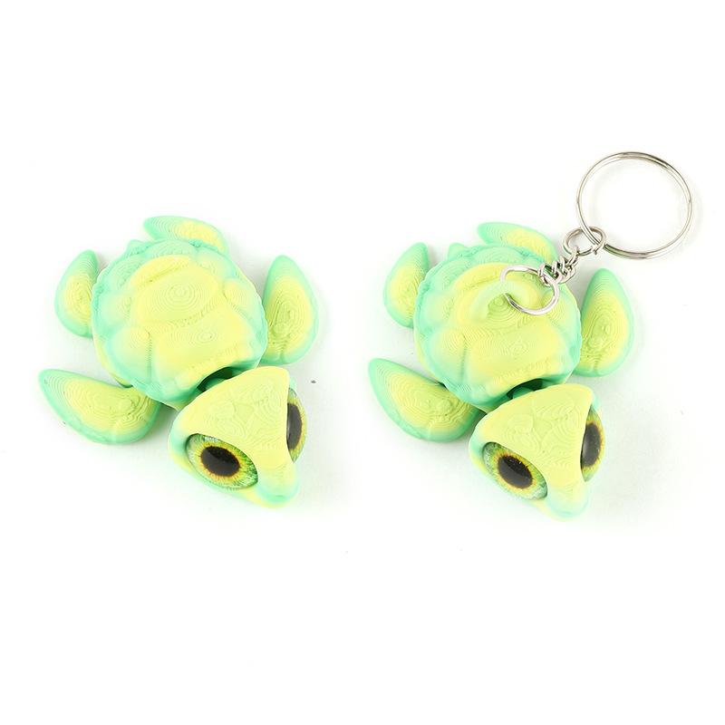 Mini Colourful Turtle 3D Printed Toys Simulation Big Eye Turtle Toy Model Joints Movable Cute Turtle Ornament+Keychain Set Gift
Mini Colourful Turtle 3D Printed Toys Simulation Big Eye Turtle Toy Model Joints Movable Cute Turtle Ornament+Keychain Set Gift