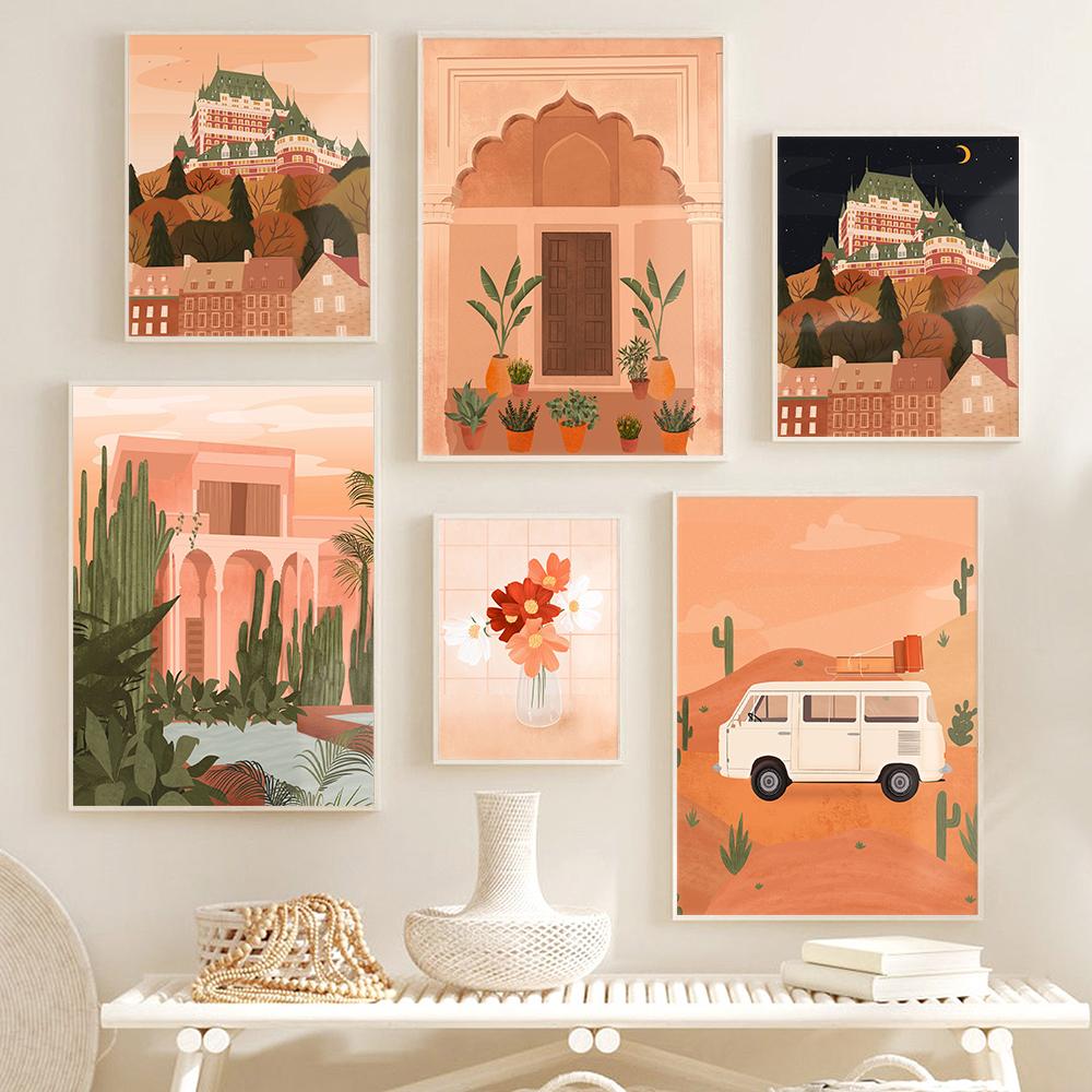Pink Indian Door Morocco Travel Art Print Canvas Palm Tree Cactus Campervan Wall Painting Boho Botanical Poster Home Room Decor 21x30cm No Framed
Pink Indian Door Morocco Travel Art Print Canvas Palm Tree Cactus Campervan Wall Painting Boho Botanical Poster Home Room Decor 21x30cm No Framed