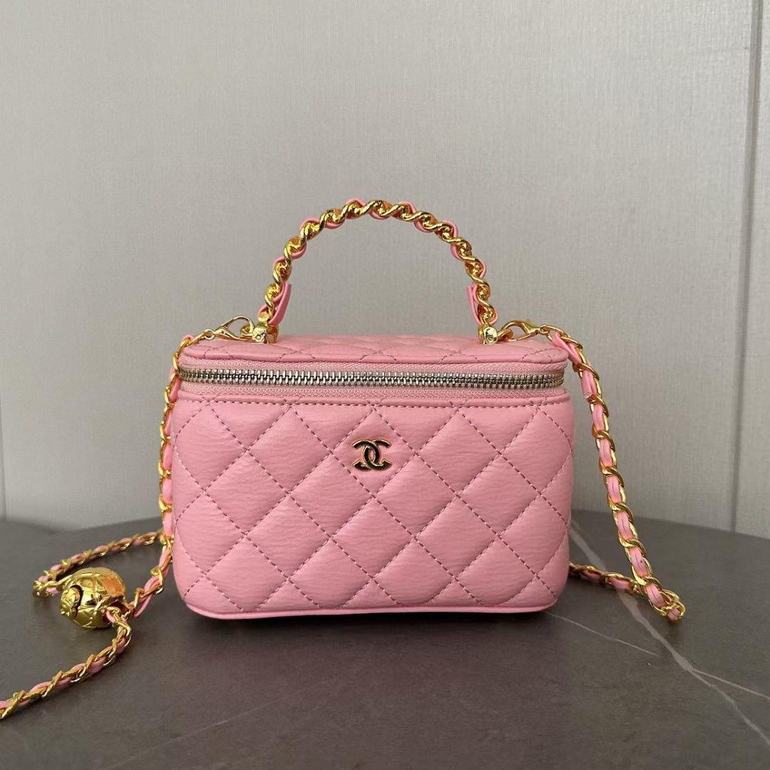 Fashionable New Little Golden Ball Leather Box Bag, High-end Metal Handle Handbag, Single Shoulder Crossbody Bag рожевий
Fashionable New Little Golden Ball Leather Box Bag, High-end Metal Handle Handbag, Single Shoulder Crossbody Bag рожевий