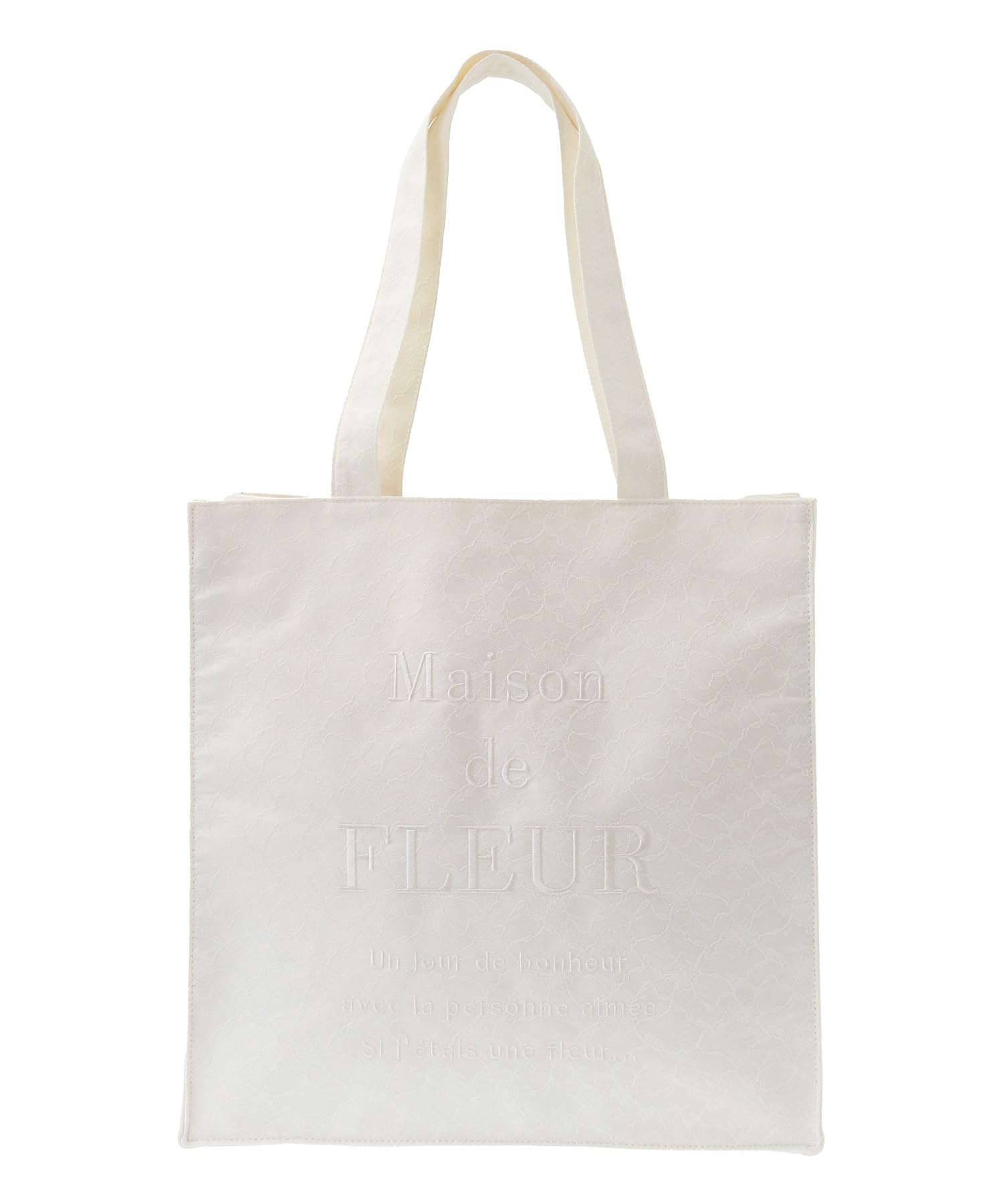 Maison de Fleur Women s Off-White Square Tote Bag with Lace Logo Embroidery
Maison de Fleur Women s Off-White Square Tote Bag with Lace Logo Embroidery