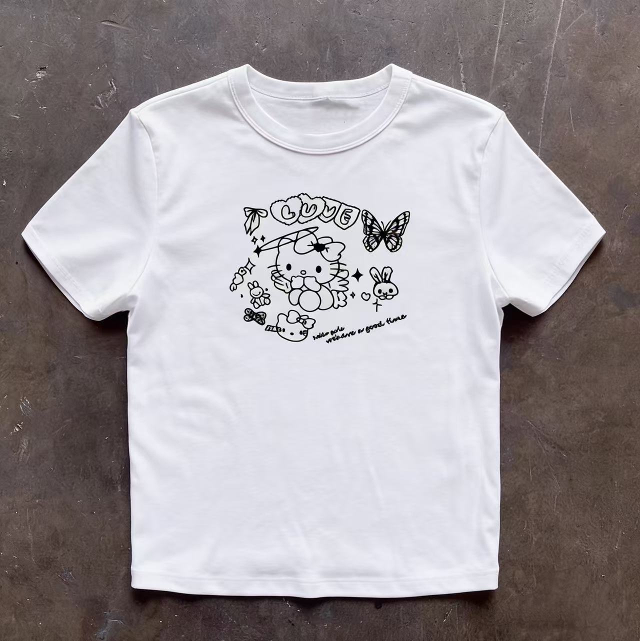 Sanrio 2026 Summer Comic Form Hello Kitty Image 100 Cotton Printed Casual Tshirt Adult Children Parentchild Top Casual Wear S
Sanrio 2026 Summer Comic Form Hello Kitty Image 100 Cotton Printed Casual Tshirt Adult Children Parentchild Top Casual Wear S