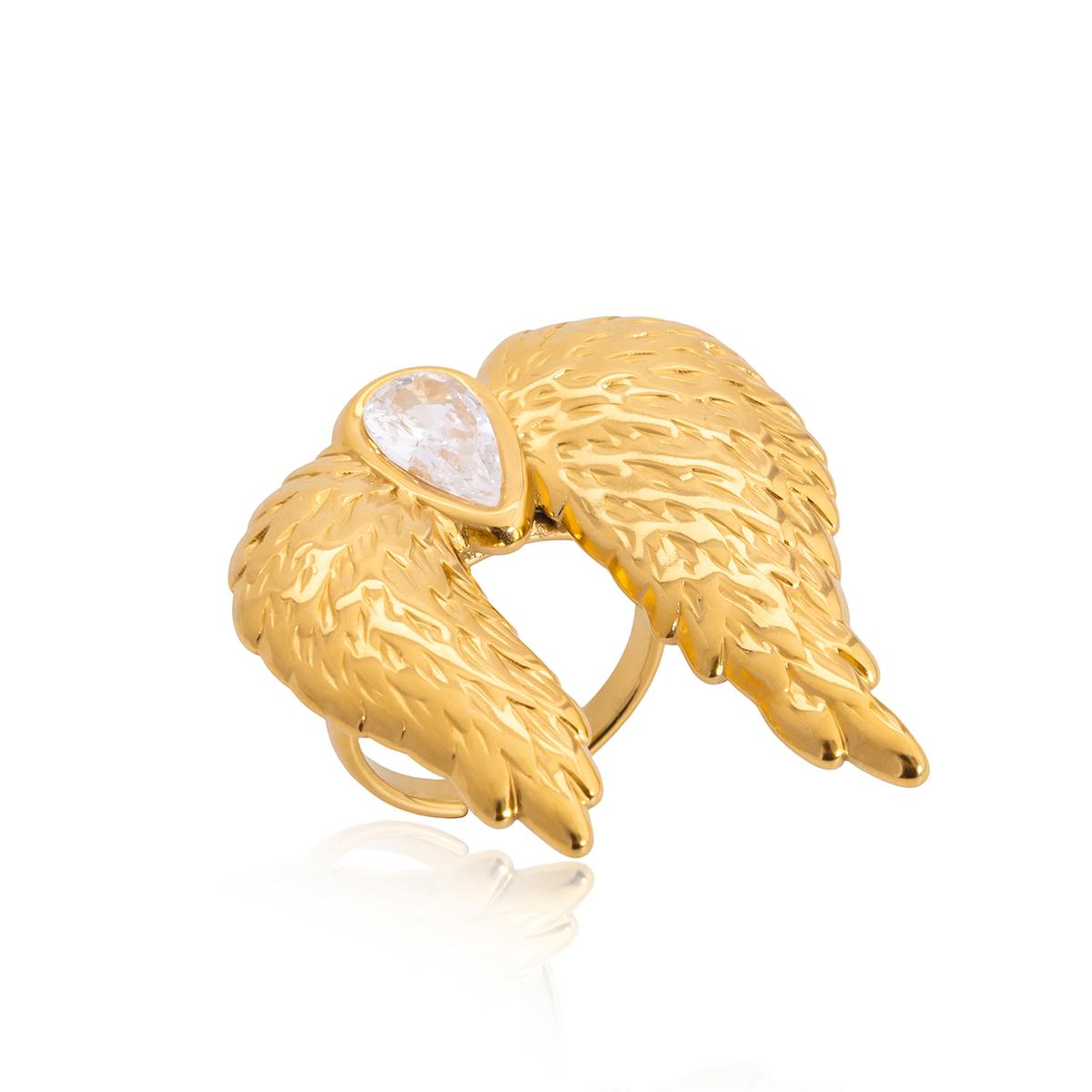 Exquisite Stainless Steel Bling White Cubic Zirconia Wing-shaped Ring For Women Fashion Shiny Finger Jewelry New Bijoux
Exquisite Stainless Steel Bling White Cubic Zirconia Wing-shaped Ring For Women Fashion Shiny Finger Jewelry New Bijoux