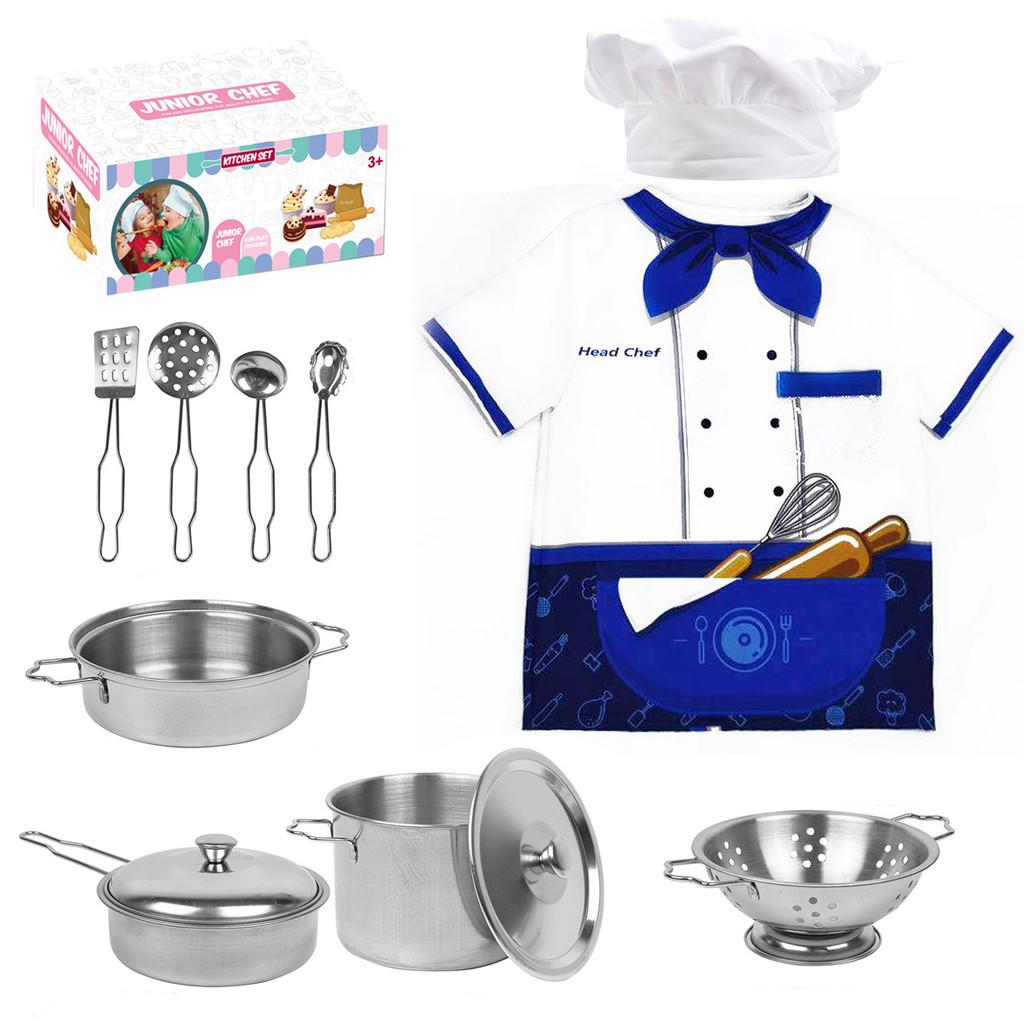 Creative Children s Play Kitchen Set With Colorful Chef Costume Durable Stainless Steel Cookware
Creative Children s Play Kitchen Set With Colorful Chef Costume Durable Stainless Steel Cookware