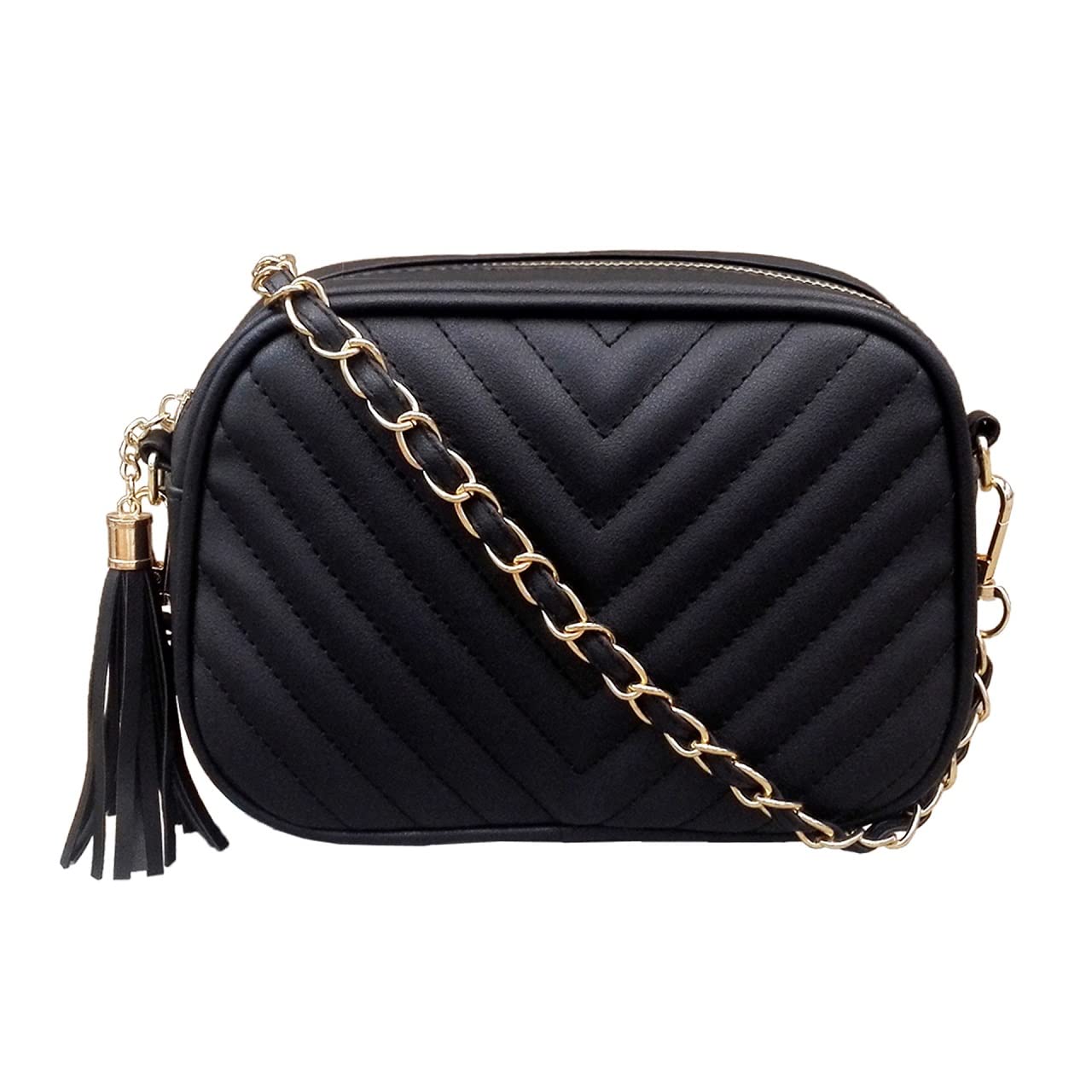 Brighttrust Women s Shoulder Bag, Crossbody Bag, Adjustable Pouch with Chain and Tassel (Black)
Brighttrust Women s Shoulder Bag, Crossbody Bag, Adjustable Pouch with Chain and Tassel (Black)